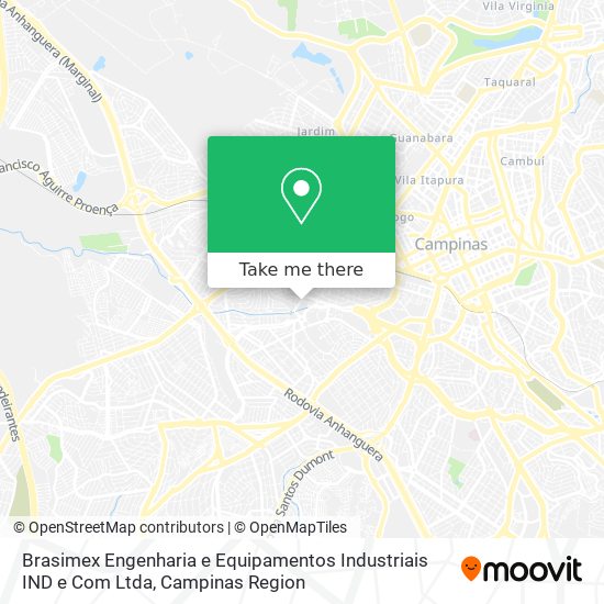 Mapa Brasimex Engenharia e Equipamentos Industriais IND e Com Ltda