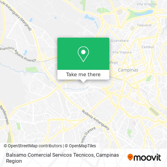 Balsamo Comercial Servicos Tecnicos map