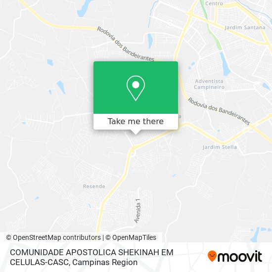 COMUNIDADE APOSTOLICA SHEKINAH EM CELULAS-CASC map