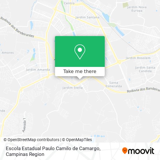 Mapa Escola Estadual Paulo Camilo de Camargo