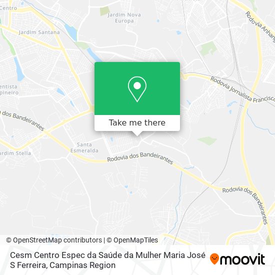 Mapa Cesm Centro Espec da Saúde da Mulher Maria José S Ferreira