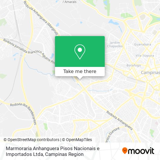 Marmoraria Anhanguera Pisos Nacionais e Importados Ltda map
