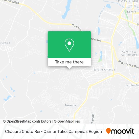 Chácara Cristo Rei - Osmar Tafio map