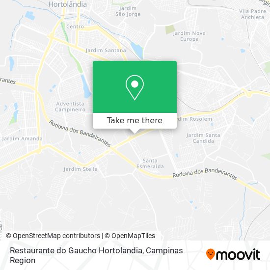 Mapa Restaurante do Gaucho Hortolandia
