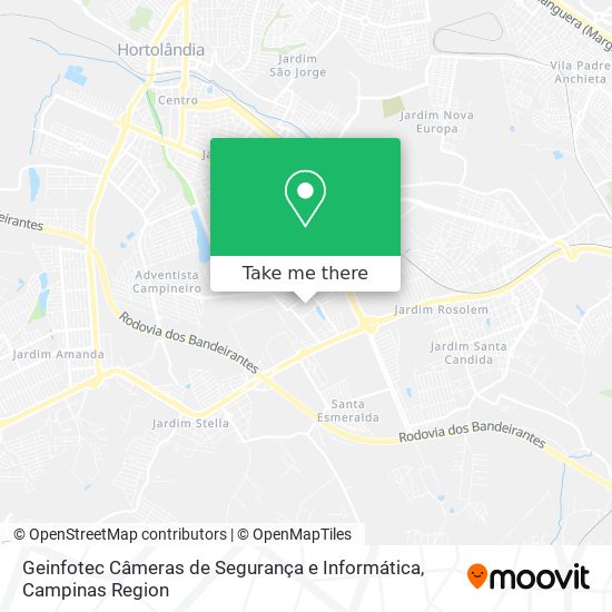 Mapa Geinfotec Câmeras de Segurança e Informática