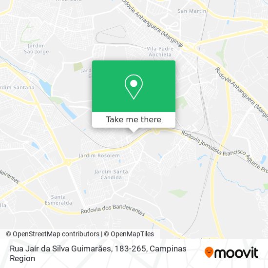 Mapa Rua Jaír da Silva Guimarães, 183-265