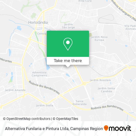 Alternativa Funilaria e Pintura Ltda map