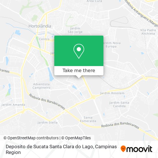 Deposito de Sucata Santa Clara do Lago map