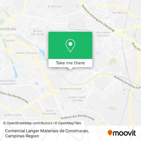 Comercial Langer Materiais de Construcao map