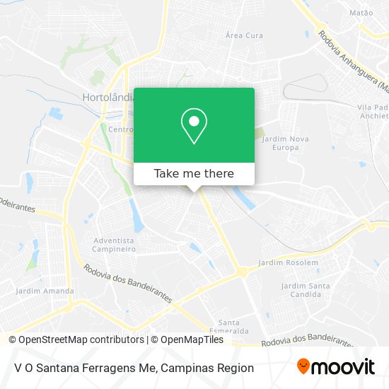V O Santana Ferragens Me map