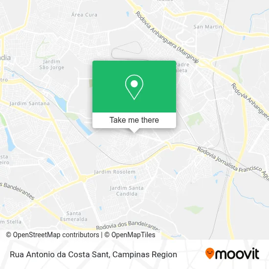 Rua Antonio da Costa Sant map