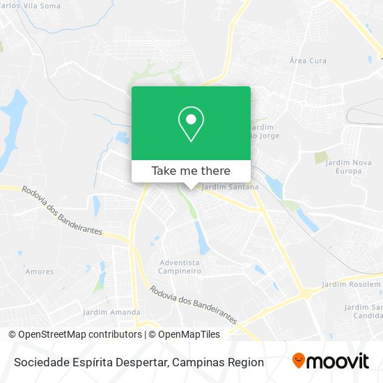 Mapa Sociedade Espírita Despertar