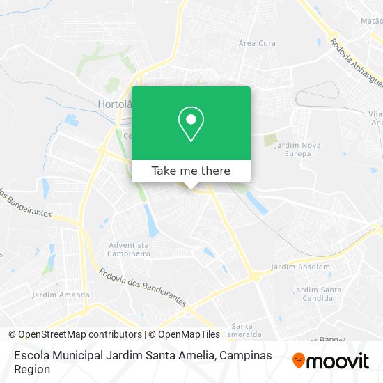 Mapa Escola Municipal Jardim Santa Amelia