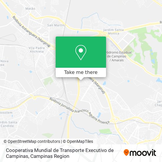 Cooperativa Mundial de Transporte Executivo de Campinas map