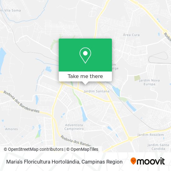 Maria's Floricultura Hortolândia map