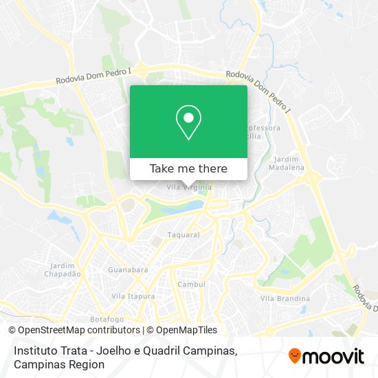 Instituto Trata - Joelho e Quadril Campinas map