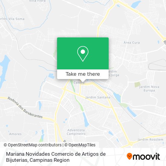 Mariana Novidades Comercio de Artigos de Bijuterias map