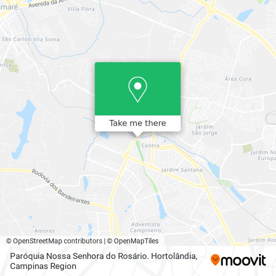 Paróquia Nossa Senhora do Rosário. Hortolândia map