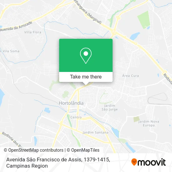 Avenida São Francisco de Assis, 1379-1415 map