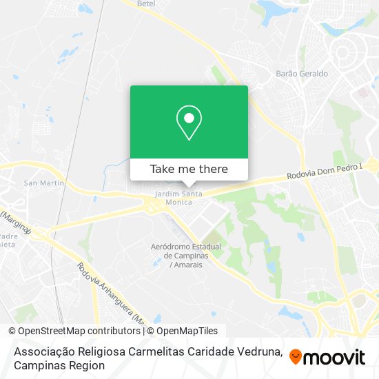 Mapa Associação Religiosa Carmelitas Caridade Vedruna