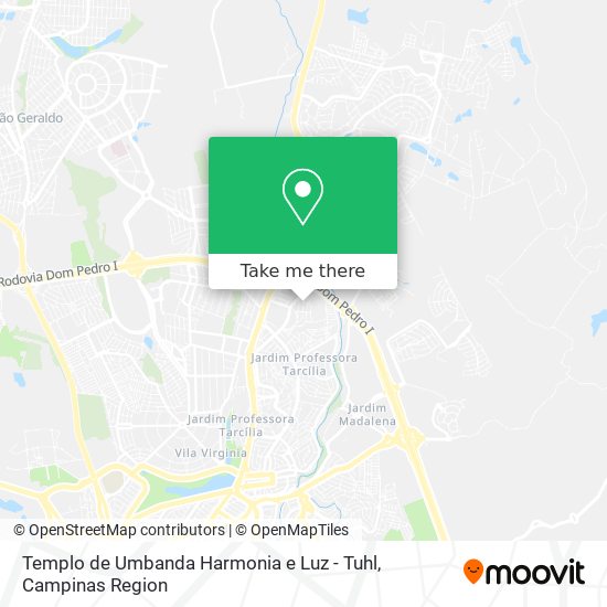 Templo de Umbanda Harmonia e Luz - Tuhl map