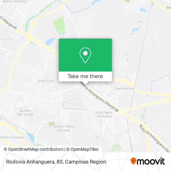Rodovia Anhanguera, 80 map