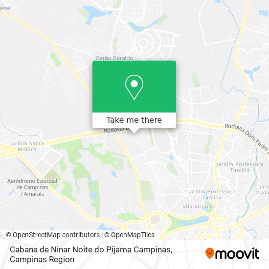 Cabana de Ninar Noite do Pijama Campinas map
