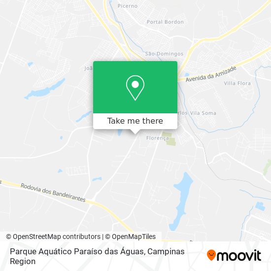 Mapa Parque Aquático Paraíso das Águas