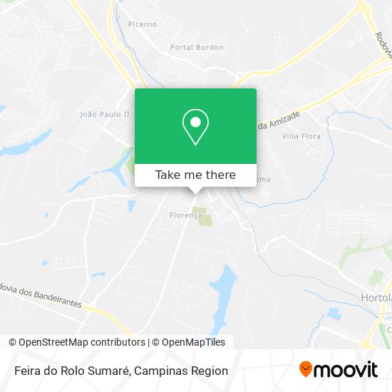 Feira do Rolo Sumaré map