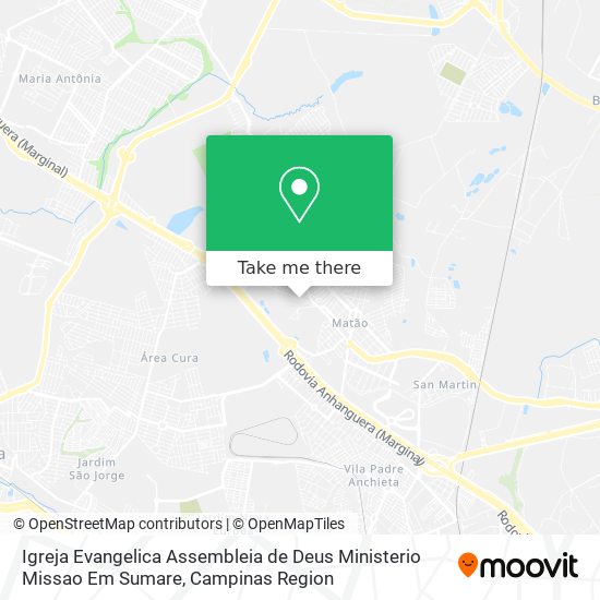 Igreja Evangelica Assembleia de Deus Ministerio Missao Em Sumare map