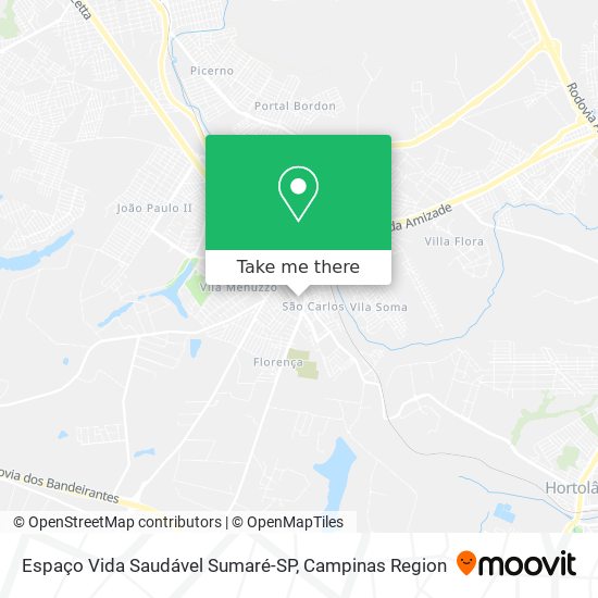 Espaço Vida Saudável Sumaré-SP map