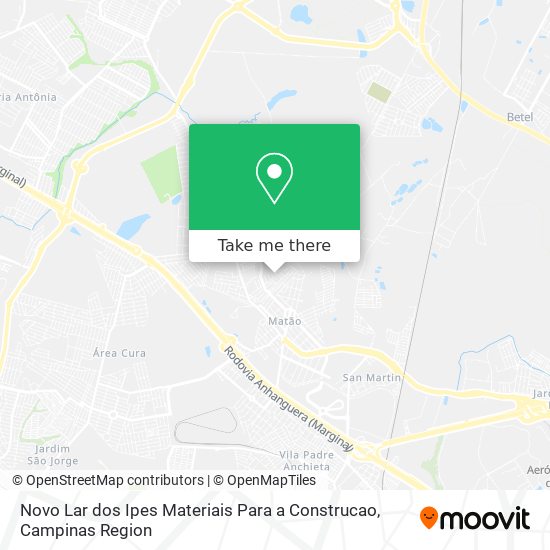 Novo Lar dos Ipes Materiais Para a Construcao map