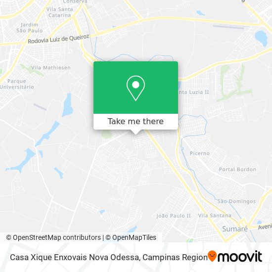 Mapa Casa Xique Enxovais Nova Odessa