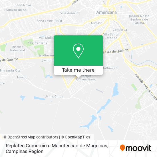 Replatec Comercio e Manutencao de Maquinas map