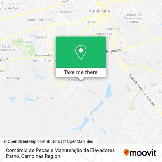 Comércio de Peças e Manutenção de Elevadores Parno map