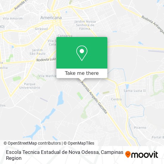 Escola Tecnica Estadual de Nova Odessa map