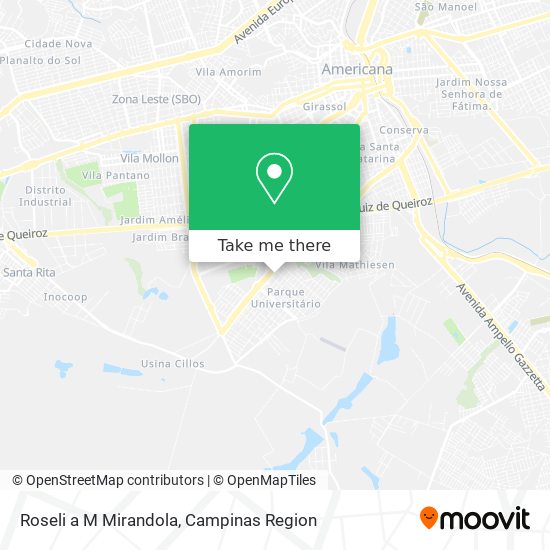 Roseli a M Mirandola map
