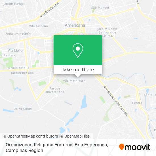 Organizacao Religiosa Fraternal Boa Esperanca map