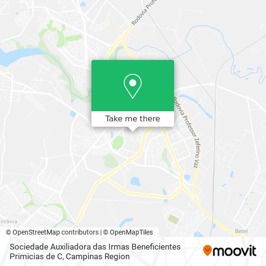 Sociedade Auxiliadora das Irmas Beneficientes Primicias de C map