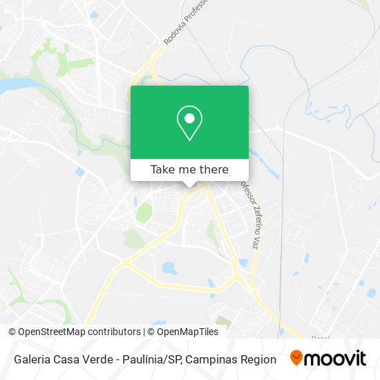 Galeria Casa Verde - Paulínia / SP map