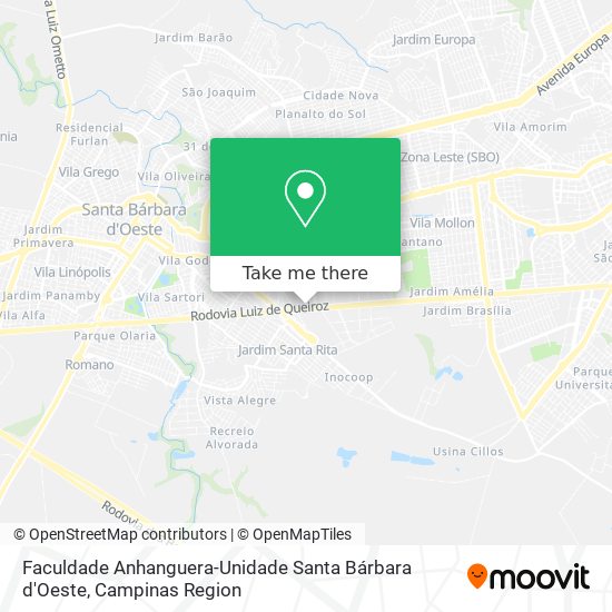Faculdade Anhanguera-Unidade Santa Bárbara d'Oeste map