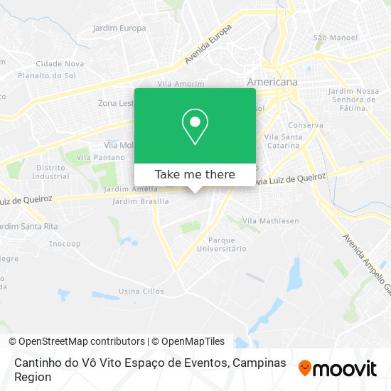 Mapa Cantinho do Vô Vito Espaço de Eventos