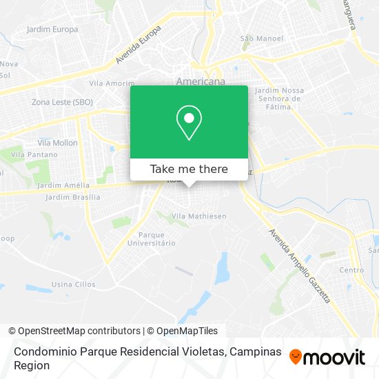 Mapa Condominio Parque Residencial Violetas