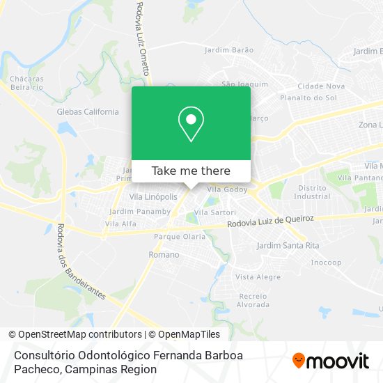 Mapa Consultório Odontológico Fernanda Barboa Pacheco