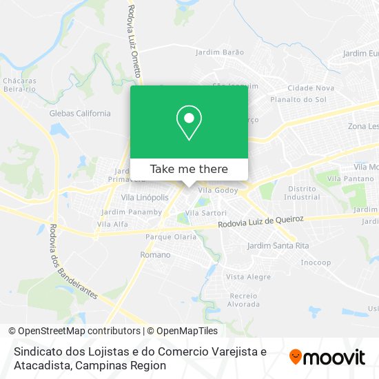 Sindicato dos Lojistas e do Comercio Varejista e Atacadista map