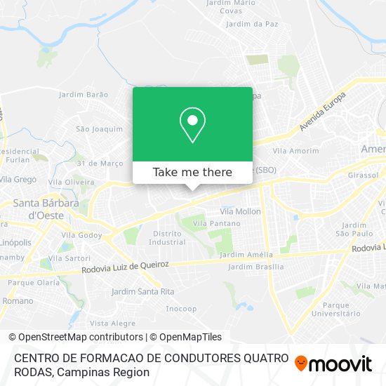 CENTRO DE FORMACAO DE CONDUTORES QUATRO RODAS map