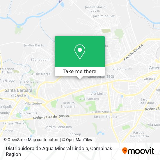 Distribuidora de Água Mineral Lindoia map