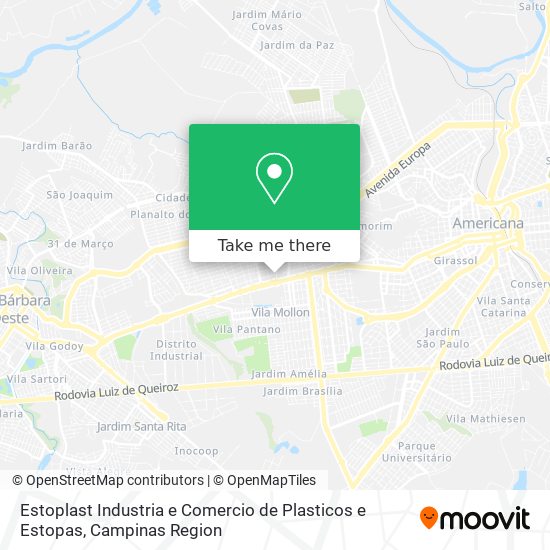 Estoplast Industria e Comercio de Plasticos e Estopas map