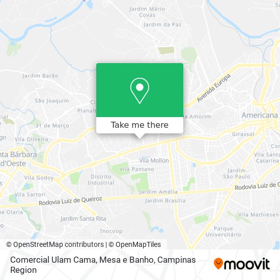 Comercial Ulam Cama, Mesa e Banho map