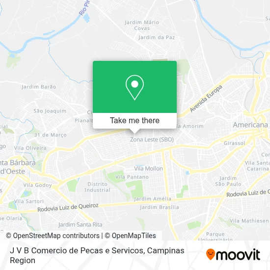 J V B Comercio de Pecas e Servicos map